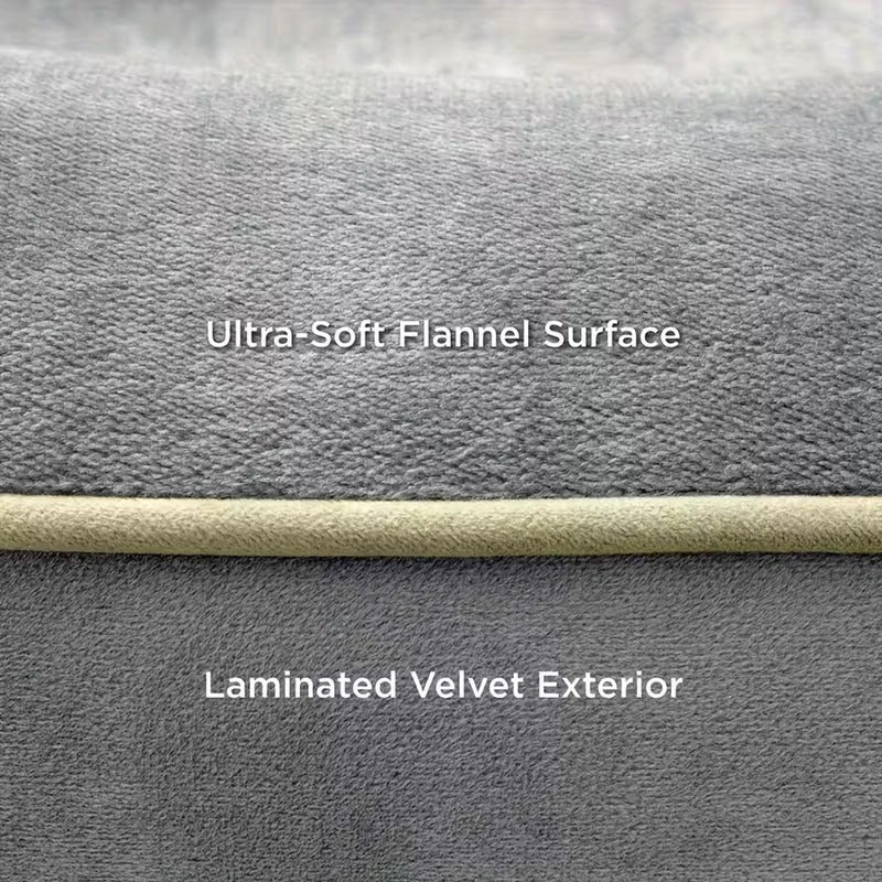 Fluffy Plush Orthopedic Washable Bolster Dog Bed